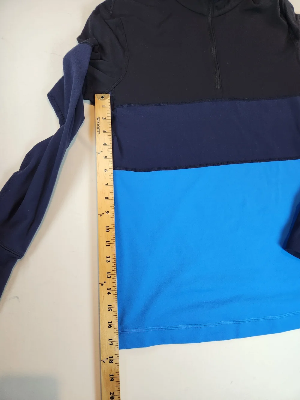 lululemon athletica Navy and Bright Blue Colorblock Half-Zip Pullover